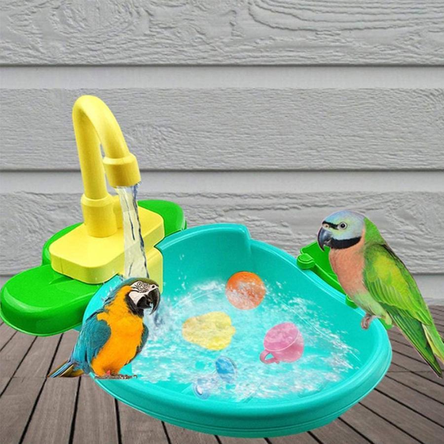 鳥 水浴び容器 バスタブ インコ 文鳥 小鳥用 水浴び 鳥用シャワー 水浴びケース 鳥浴び容器 自動シャワー オウム入浴 浴槽 コンパクト